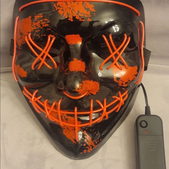 Halloween Mask, LED Light Up Mask for Halloween Festival Cosplay Costume Party. - Picture 4 of 4